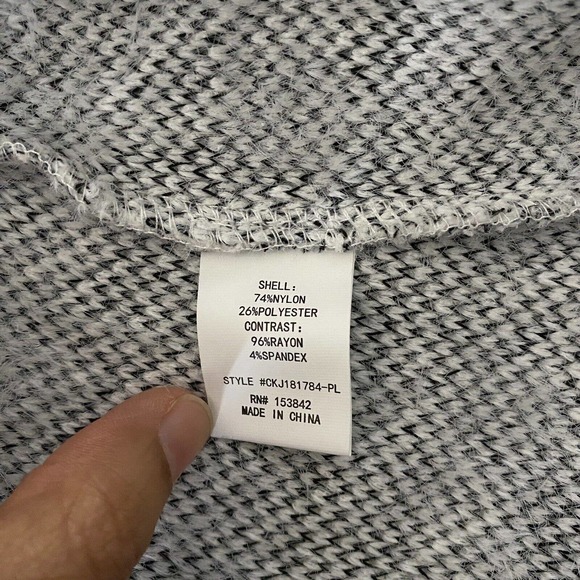 Melloday Women’s NWT Brushed Houndstooth Long Open Cardigan Sweater Size 2X. - Picture 8 of 12